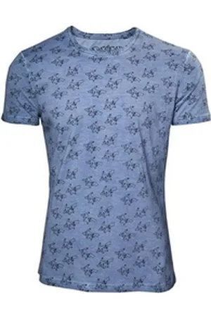 Nintendo T-Shirt Pokémon T-Shirt Blau All Over Print Herren Gr. S M L XL XXL Pikachu XL