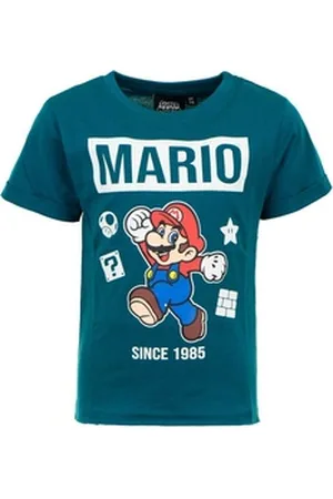 Super Mario Print-Shirt Kinder T-Shirt Petrol since 1985 Jungen und Mädchen Gr. 98 104 110 116 122 128 ca. 3 4 5 6 7 8 Jahre 104