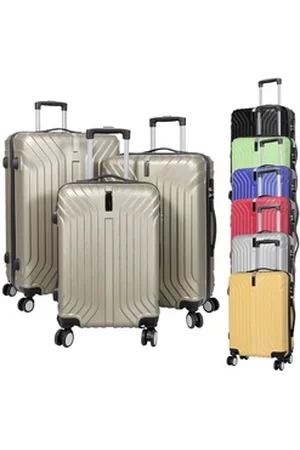 MONOPOL® Hartschalen-Trolley 3er Reisekoffer Set Trolley Hartschale Flugzeugkoffer Kabinentrolley, Zahlenschloss & Stabilität & 360° Rollen & extra leicht schwarz