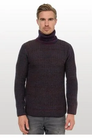 Rusty Neal Rollkragenpullover im angesagten Strickdesign rot XXL