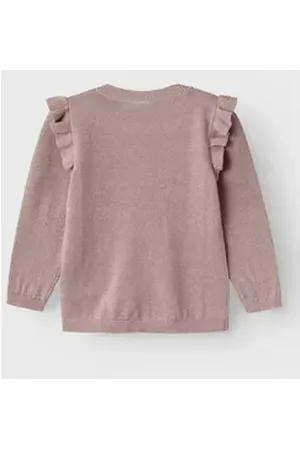 NAME IT Strickjacke MMFabinne (1-tlg) Rüschen lila 86