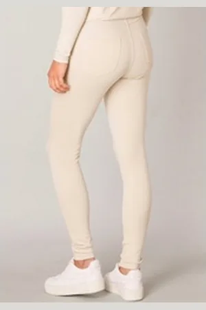 Base Level Treggings mit elastischem Bund beige|braun 46