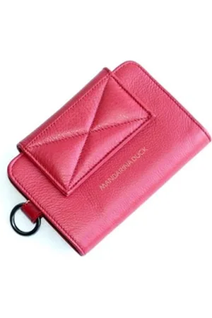Mandarina Duck Geldbörse, Damen, Elegant, Portemonnaie, abnehmbares Münzfach, Schlüsselanhänger rot