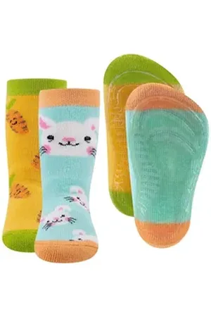 Ewers ABS-Socken Stoppersocken 2er Pack Hase/Karotten (2-Paar) bunt 23-24