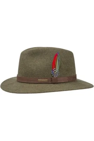 Stetson Filzhut Woolfelt Traveller mit Ledergarnitur grün 59/L
