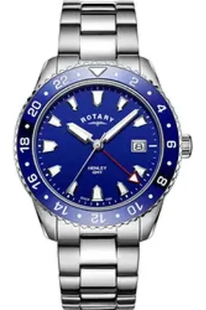 Rotary Quarzuhr GB05108/05 Henley GMT Herrenuhr 41mm 10ATM GB05108/05 Henley GMT Herrenuhr 41mm 10ATM