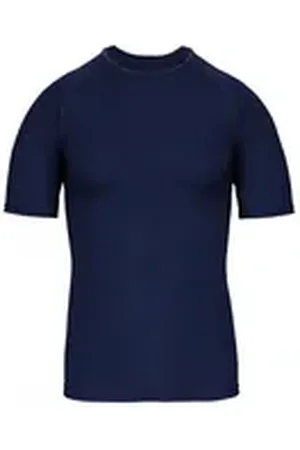 Coole-Fun-T-Shirts Strandshirt Bade T-Shirt zum Schwimmen Kinder Surfshirt Jumngen und Mädchen UV 40+ blau, dunkelblau und neongelb Gr. 6 7 8 9 10 11 12 13 14 Jahre blau|schwarz 12/14 Jahre