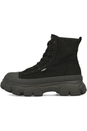 Buffalo Cade Lace Up Hi Damen Organic Cotton Black Ankleboots schwarz 39 EU
