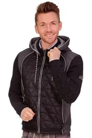 SPIETH & WENSKY Outdoorjacke Steppjacke Herren - TRAUNSTEIN - schwarz/grau grau|schwarz 60