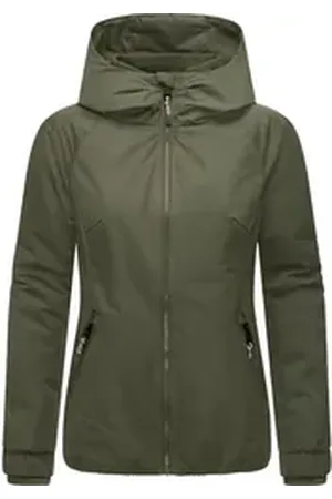 Ragwear Winterjacke Dizzie Warm Rain Wasserdichte warme Damen Jacke mit Kapuze grün M (38)