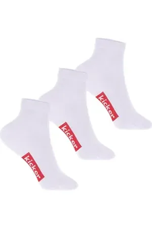 Kickers Füßlinge Kinder kurze Sport Fan Socken für Jungen und Mädchen weiß 23-26