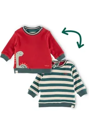 sigikid Wendeshirt Wendeshirt dino world (1-tlg) rot 74