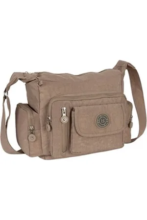 Bag Street Umhängetasche Damentasche Umhängetasche Handtasche Schultertasche Taupe Taupe, als Schultertasche, Umhängetasche tragbar braun