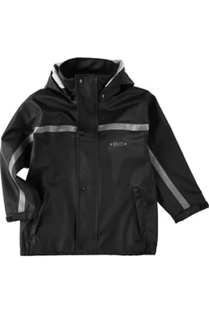 BMS Regen- und Matschjacke Regenjacke für Kinder 100% wasserdicht mit Kapuze schwarz 104