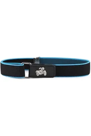 Ladeheid Stoffgürtel Jungen Gürtel Elastik-Gürtel 1-6 Jahre 34-65 cm P15S schwarz