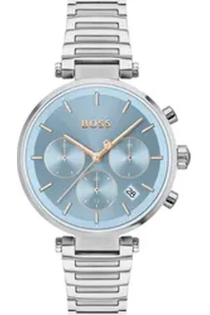 HUGO BOSS Multifunktionsuhr MAJESTY SPORT 1502773, Quarzuhr, Armbanduhr, Damenuhr, Edelstahlarmband, analog silberfarben