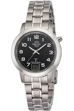 Master Time Funkuhr Expert Titan MTLT-10758-22M, Armbanduhr, Quarzuhr, Damenuhr, Datum, Leuchtzeiger grau
