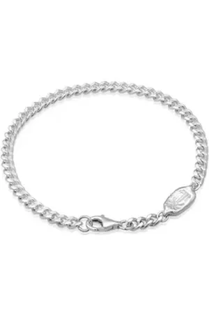 Haze & Glory Silberarmband Panzerkette Palme Basic 925 Silber, Palme silberfarben 19