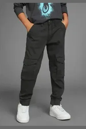 KangaROOS Cargohose, für Jungen, mit Logo-Stickerei schwarz 140
