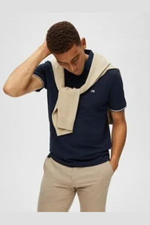 SELECTED HOMME Poloshirt SLHDANTE SPORT SS POLO NOOS blau XXL
