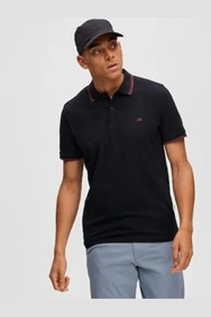 SELECTED HOMME Poloshirt SLHDANTE SPORT SS POLO NOOS schwarz M
