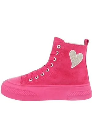 Ital-Design Damen High-Top Freizeit Sneakerboots Keilabsatz/Wedge Sneakers High in Pink rosa 36 EU