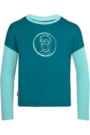 TROLLKIDS Longsleeve Preikestolen 100% Bio-Baumwolle blau|grün 92