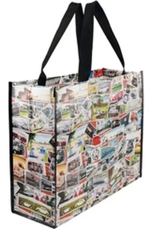 Brisa VW Collection by Einkaufsshopper Volkswagen Einkaufstasche mit T1 Bulli Bus Motiv, Wiederverwendbare Tüte bunt