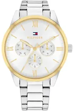 Tommy Hilfiger Multifunktionsuhr CAMILLE 1782744, Quarzuhr, Armbanduhr, Damenuhr, Edelstahlarmband,Datum silberfarben