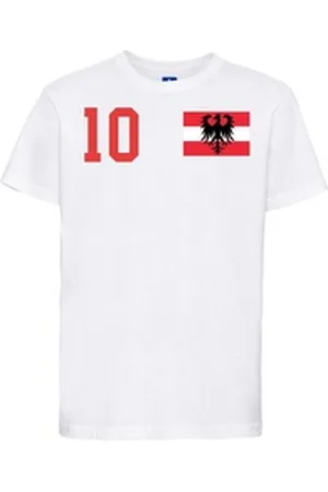 Youth Designz T-Shirt Österreich Kinder T-Shirt im Fußball Trikot Look mit trendigem Motiv 130-140 (10 Jahre)