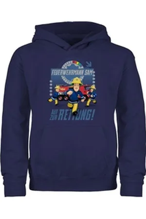 Shirtracer Hoodie Auf zur Rettung Feuerwehrmann Sam Jungen blau 140 (9/11 Jahre)