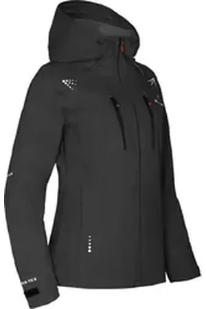 Bergson Regenjacke LEKNES Damen Regenjacke, recycelt, Netzfutter, 20000 mm Wassersäule, Normalg schwarz 42