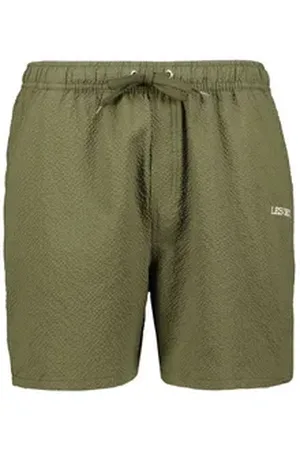 Les Deux Badeshorts Herren Badeshorts STAN SEESUCKER (1-St) grün S