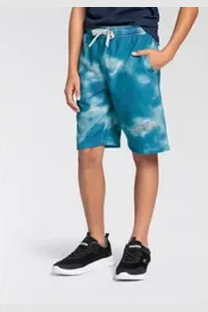 KangaROOS Sweatbermudas Jungen, mit allover Batik-Print blau 152/158