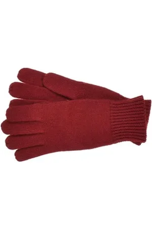 Seeberger Strickhandschuhe Strick Fingerhandschuhe in weichem Garn 18801-0 rot