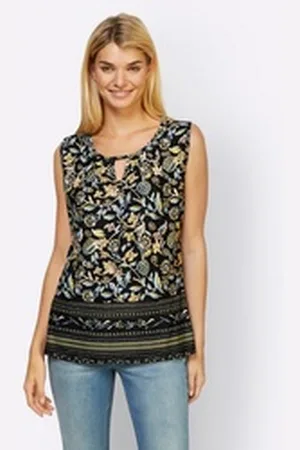 Heine Shirttop Druck-Top schwarz 36