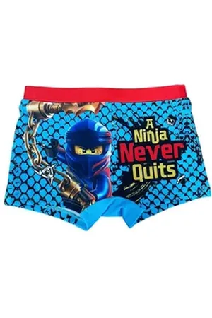 Lego Boxer-Badehose Lego Ninjago Boxer Badehose für Jungen 5 6 7 8 9 10Jahre blau|bunt 122/128