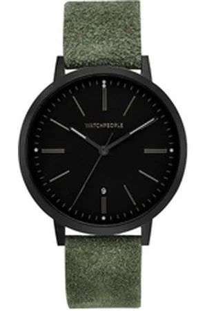 Watchpeople Quarzuhr Hidden Black WP 044-03, flach, versenkte Krone, easy release Band