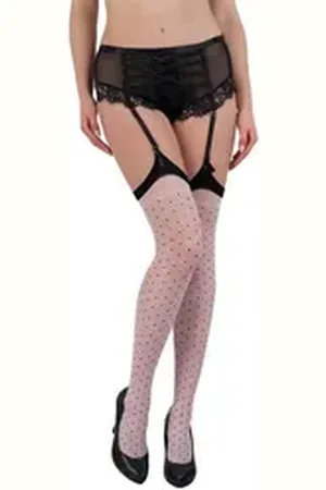 LivCo Corsetti Strapsstrümpfe LC Tarini stockings white 20den - (2,3,4) weiß 4