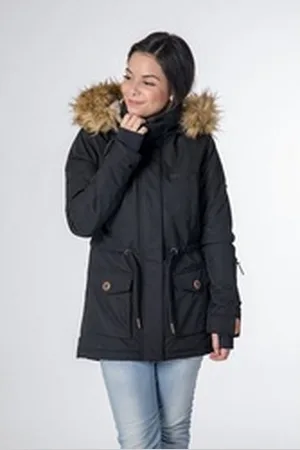 CNSRD Funktionsparka ABBEY FLORA COAT CS mit hochschließendem Kragen und Kapuze schwarz 36