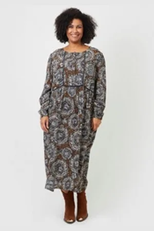 ADIA Jerseykleid mit Allround-Muster blau XL (54/56)