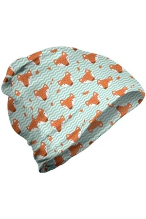 Abakuhaus Beanie Wandern im Freien Kindergarten Lustige Fox Gesichter Stripes blau