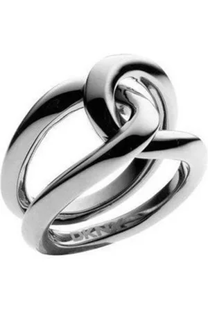 DKNY Fingerring Damen, aus Edelstahl, Silber, Gr. 53 (16,9mm) silberfarben