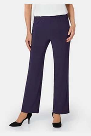 GOLDNER Schlupfhose Bequeme Slinky-Hose mit Schlupfbund lila 46