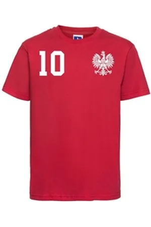 Youth Designz T-Shirt Polen Kinder T-Shirt im Fußball Trikot Look mit trendigem Motiv rot 130-140 (10 Jahre)