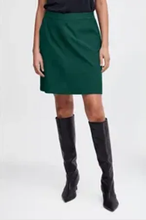 B YOUNG A-Linien-Rock BYMMMIDDE SHORT SKIRT - moderner Rock grün 40