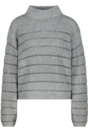 monari Stehkragenpullover Pullover koala melange Ringel 40