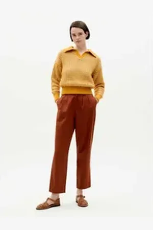 Thinking Mu Bundfaltenhose Hemp Rina Pants braun 42