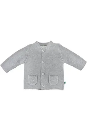 BONDI Trachtenweste Baby Kinder Strickjacke 93652 - Hellgrau, K grau 74