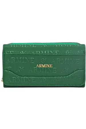 Armine Geldbörse Armine Portemonnaie Damen, Premium Qualität Groß Damengeldbörsen, Poly grün